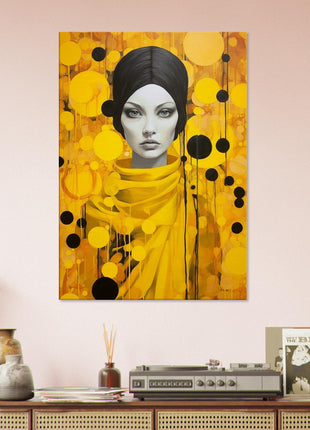 Lady in yellow poster