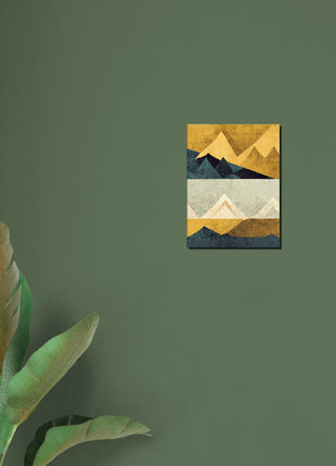 Abstract Mountain Poster - Yellow tones