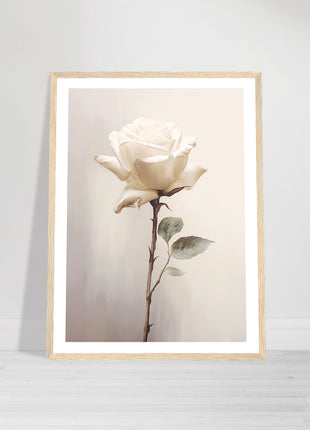 White rose painting