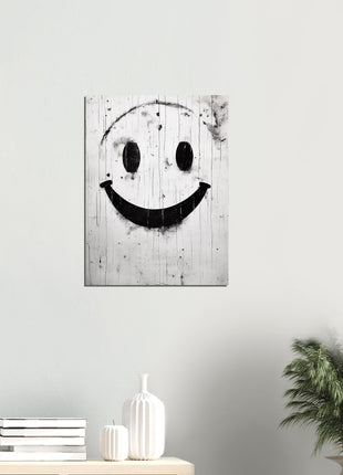 Smiley poster (Black & White wall art)