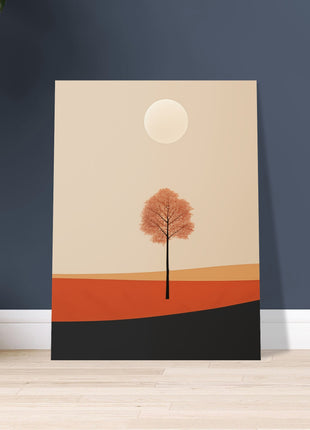 Herfstzon landschap poster