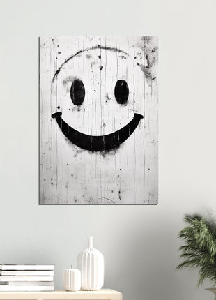 Smiley poster (Black & White wall art)