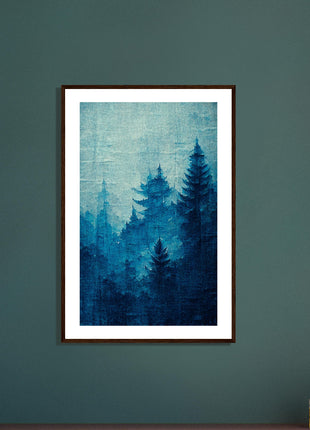 Blue forest poster