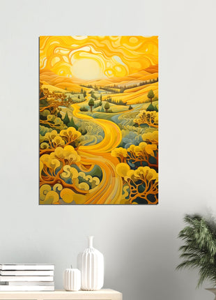 Golden Sunset Landscape Poster