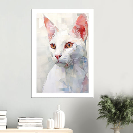 Serene Cat – Watercolor Animal Art Print