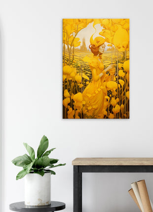 Yellow surrealistic poster