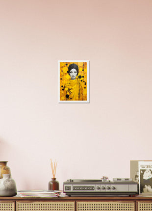 Lady in yellow poster