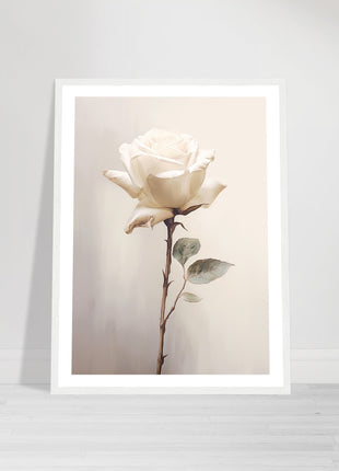 White rose painting