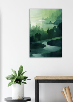 Green abstract landscape poster (part 3 of 3)