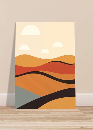 Abstract fall landscape poster