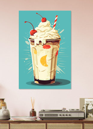 Retrol milkshake kitchen poster