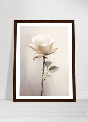 White rose painting