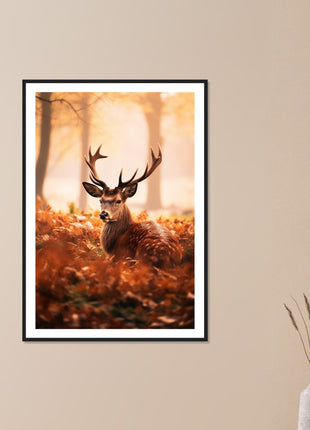 Deer In Fall Wood Poster