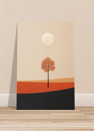 Fall sun landscape poster