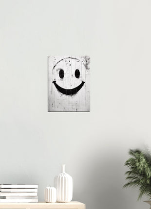 Smiley poster (Black & White wall art)