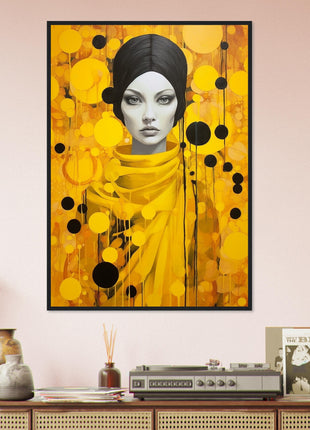 Lady in yellow poster