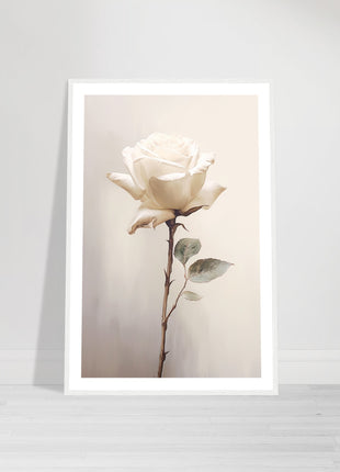 White rose painting