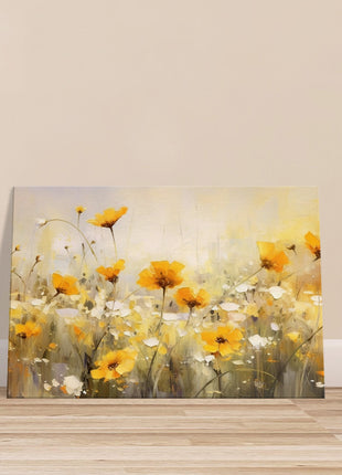 Yellow field of flowers poster