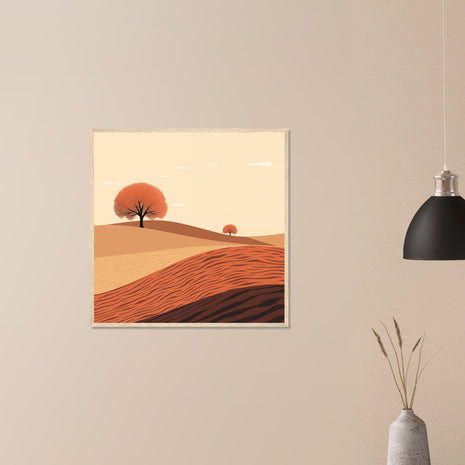 "Sunset Hills" Minimalist Landscape Art Print