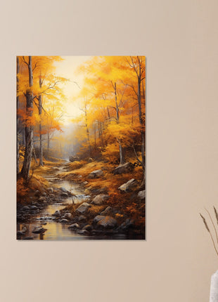 Orange forest in fall poster