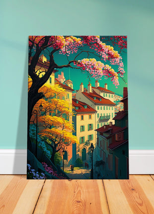 Colorful Town In Spring Poster