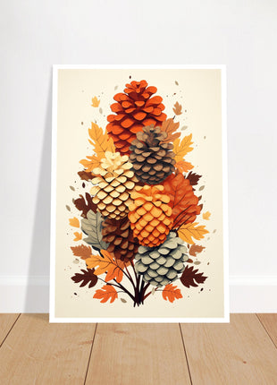 Pinecone modern fall poster