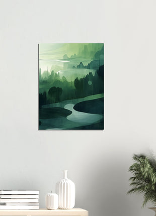 Green abstract landscape poster (part 3 of 3)