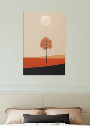 Fall sun landscape poster