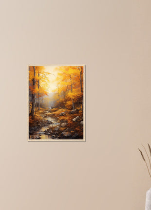 Orange forest in fall poster