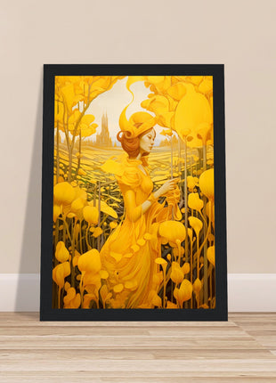 Yellow surrealistic poster