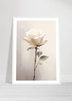 White rose painting