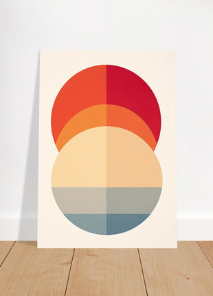 Modern minimalist circle poster - Retro