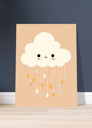 Happy little raincloud - Children's room poster