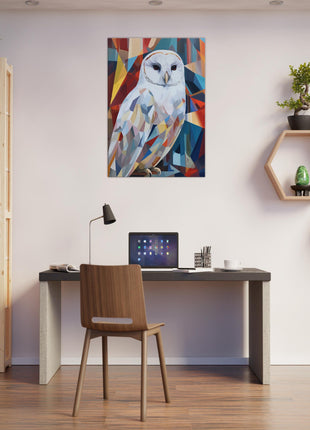 Colorful Owl Poster Embracing Artistic Symmetry