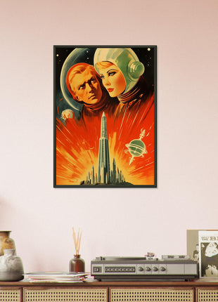 Futuristische vintage poster