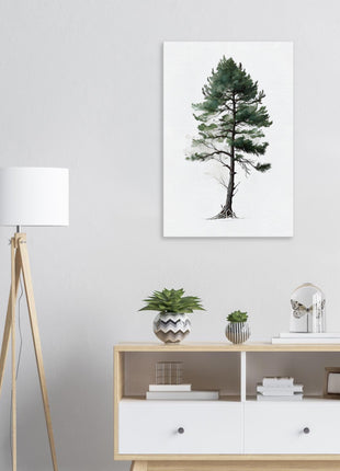 Minimalist serene pine tree poster