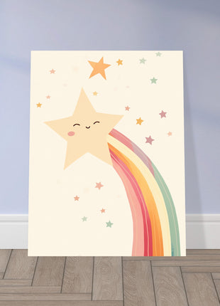 Rainbow shooting star - Childrens room poster