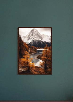 Fall mountain landscape poster