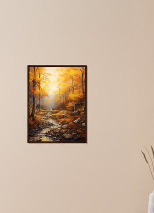 Orange forest in fall poster