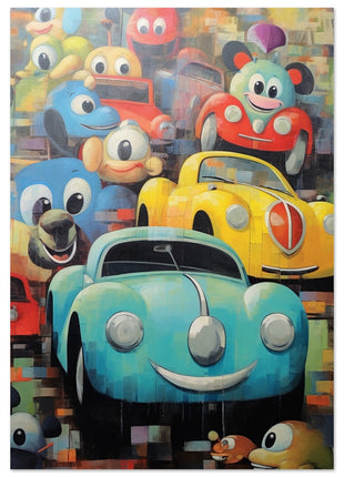 Kids funny cars poster