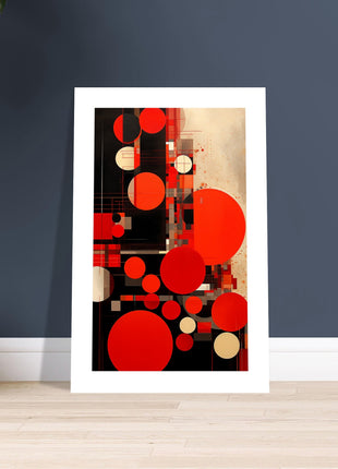 Red abstract poster