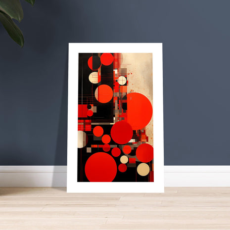 Red abstract poster