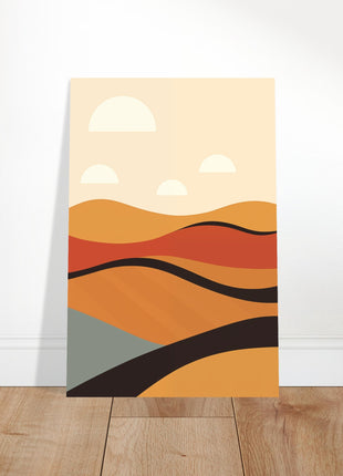 Abstract fall landscape poster