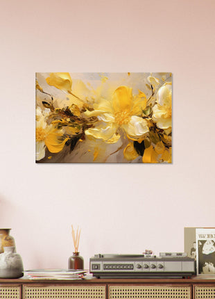 Yellow flower paint explosion poster