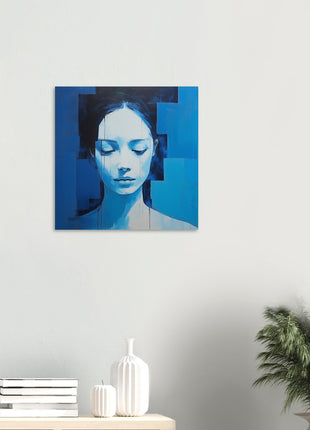 Blauwe sereniteit - moderne blauwe poster