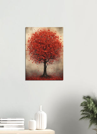 Red tree poster