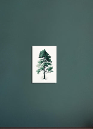 Minimalist tree on white background poster