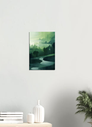 Green abstract landscape poster (part 3 of 3)