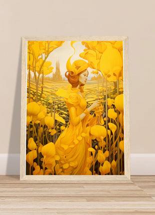 Yellow surrealistic poster