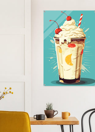 Retrol milkshake kitchen poster